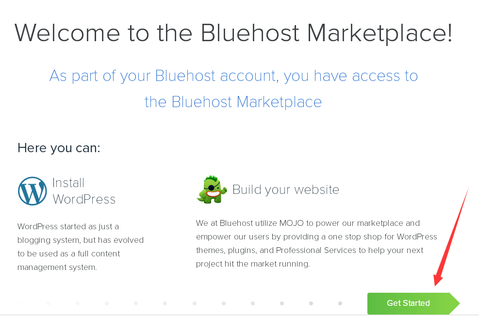 如何在bluehost上安装wordpress？