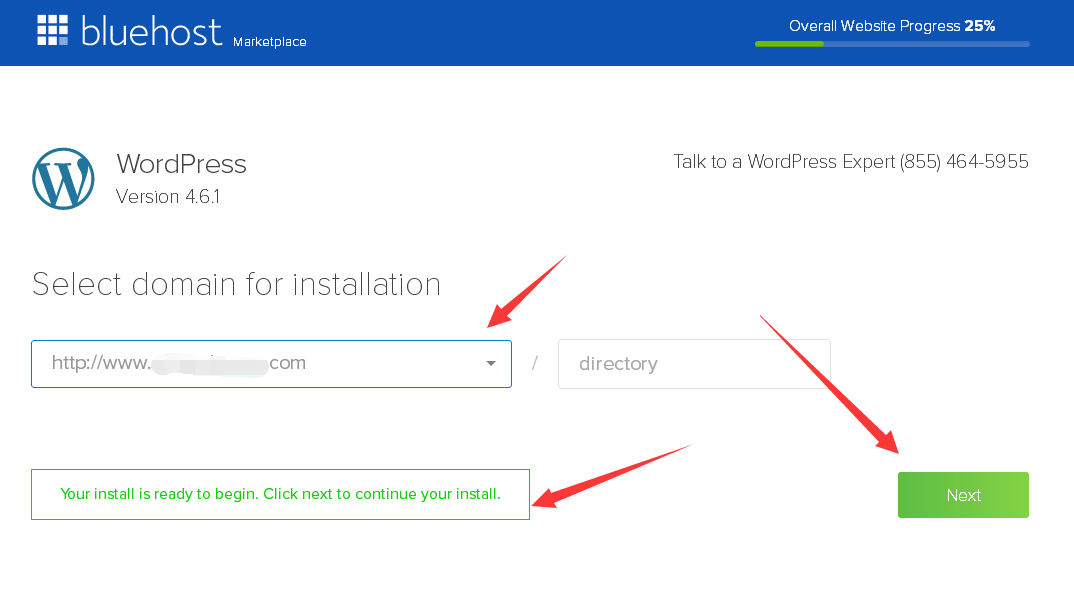install wordpress in bluehost