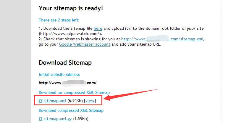 download sitemap