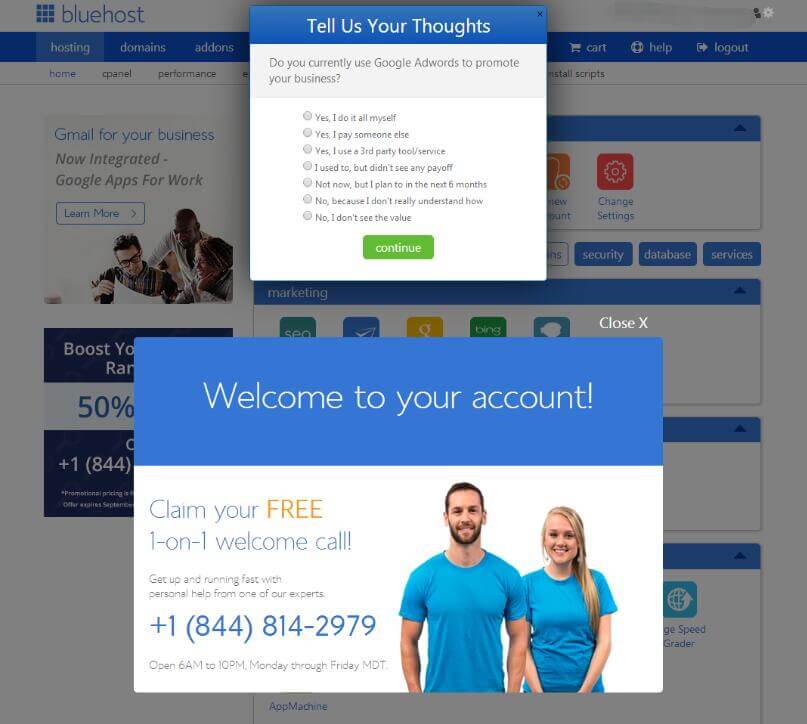bluehost login