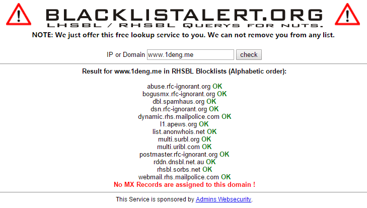 blacklist alert