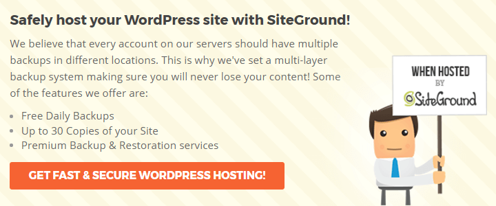 Safely host your WordPress site with SiteGround