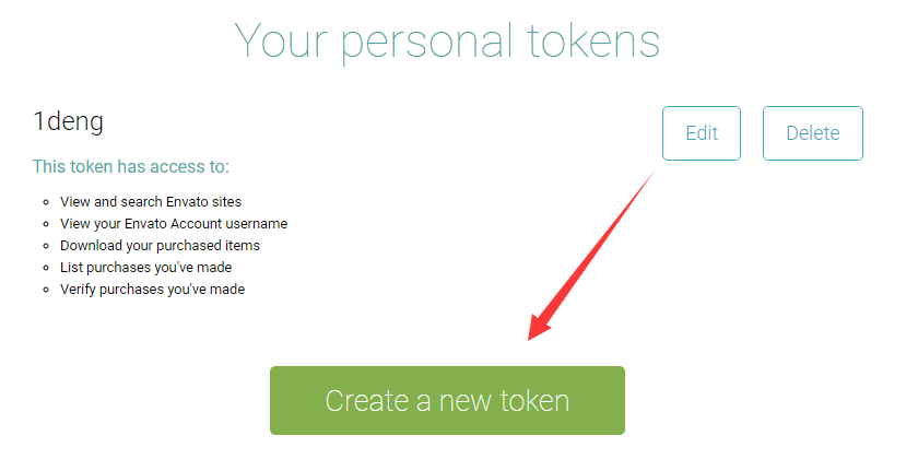 create a new token