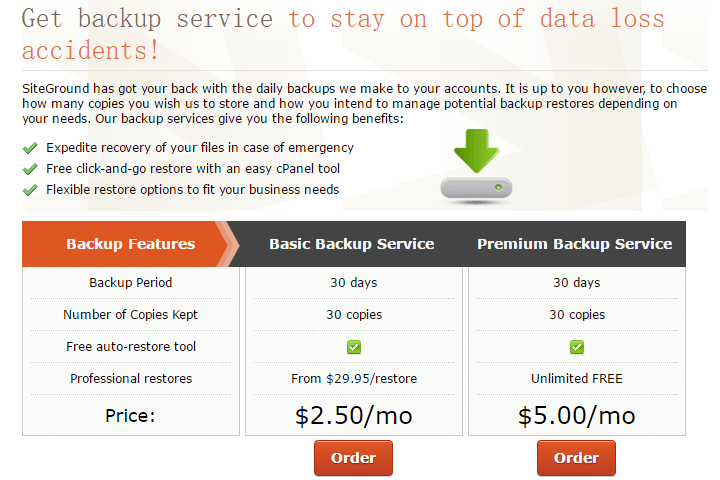 siteground backup service