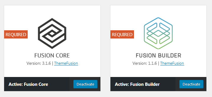 Fusion Core and Fusion Builder plugins