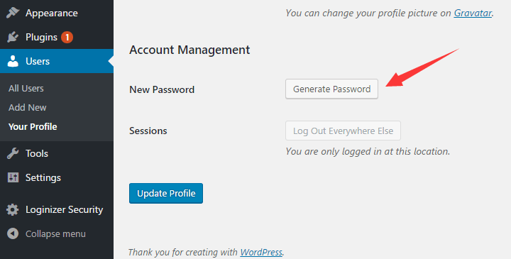 WP Account Management