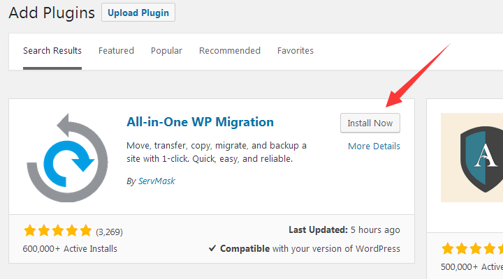 all in one wp migration
