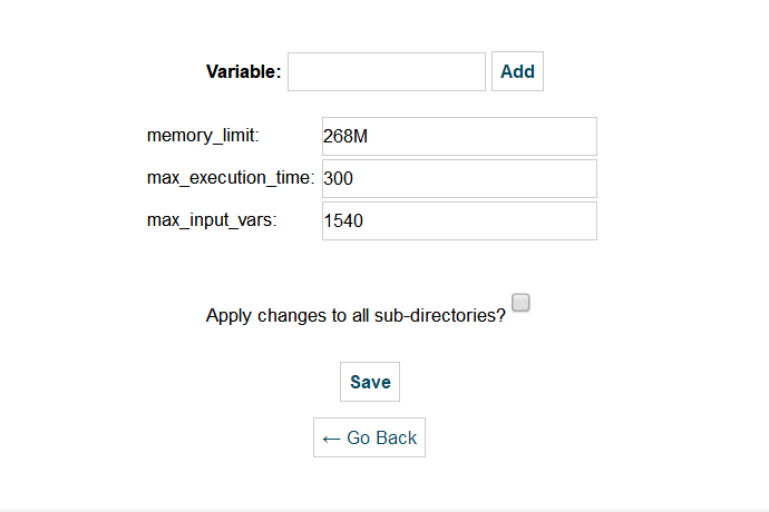 PHP Variables Manager