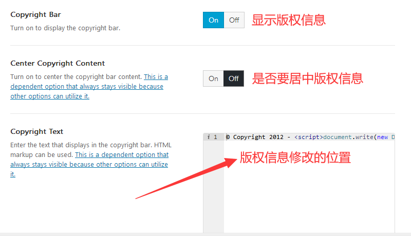 avada版权信息修改