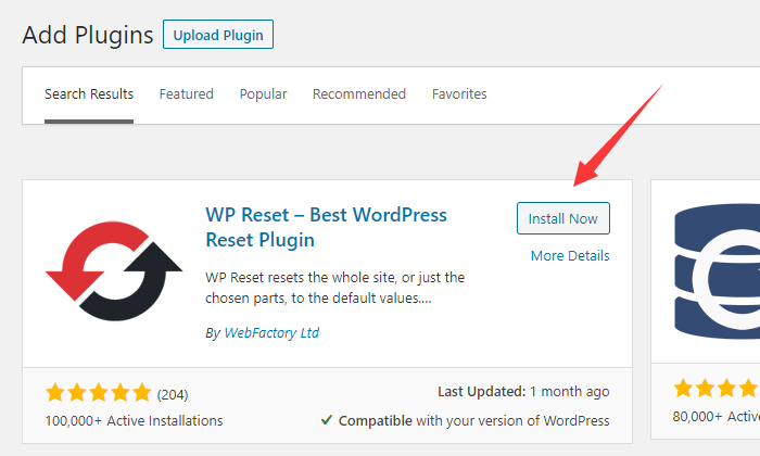 wp reset
