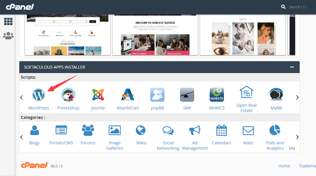 cpanel wordpress