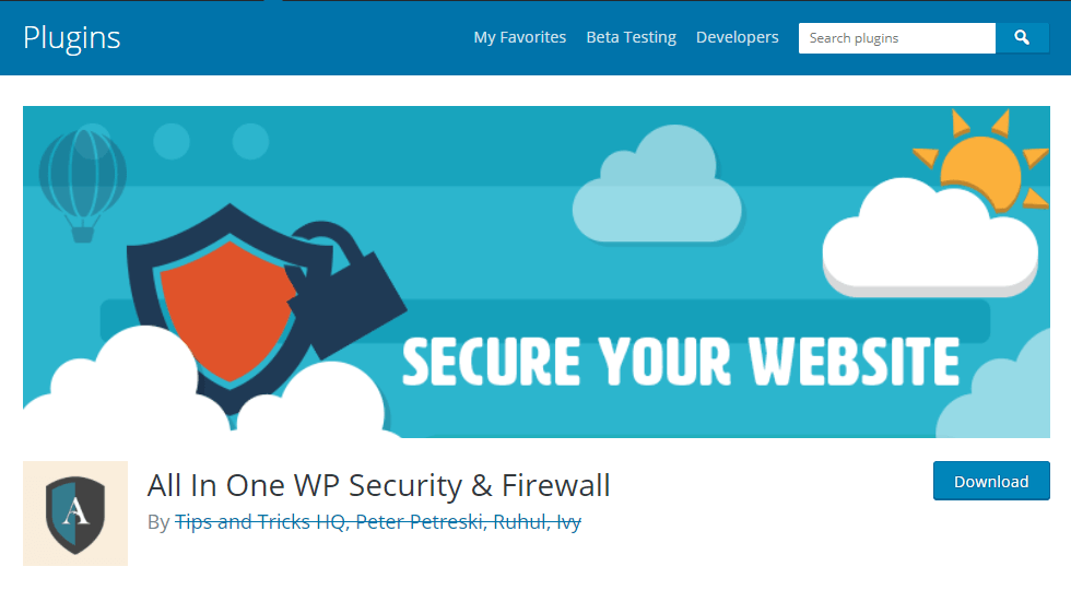 All In One WP Security & Firewall