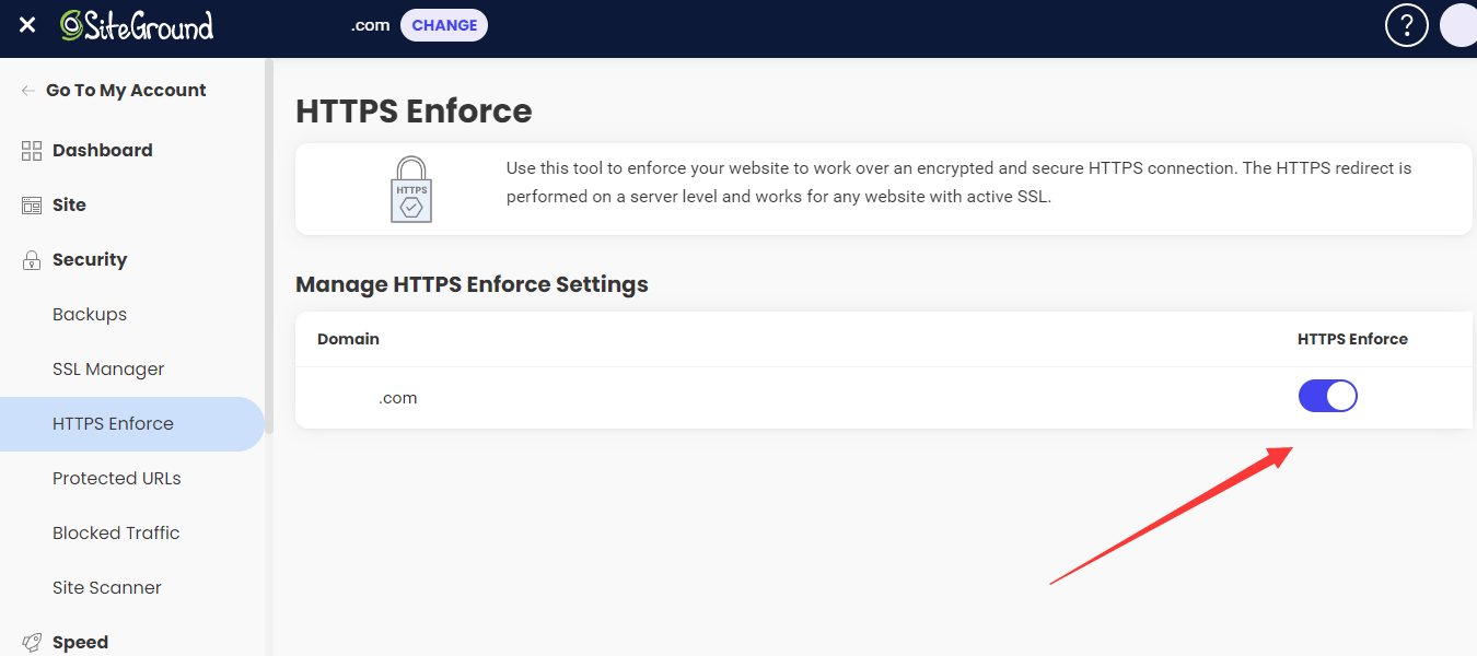 siteground https enforce